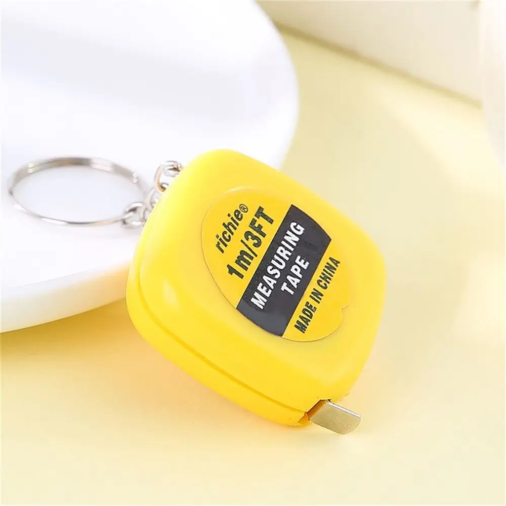 Retractable Measure Ruler Tape Mini Portable Pull Ruler Keychain Children Height Tape Measure 1m/3ft