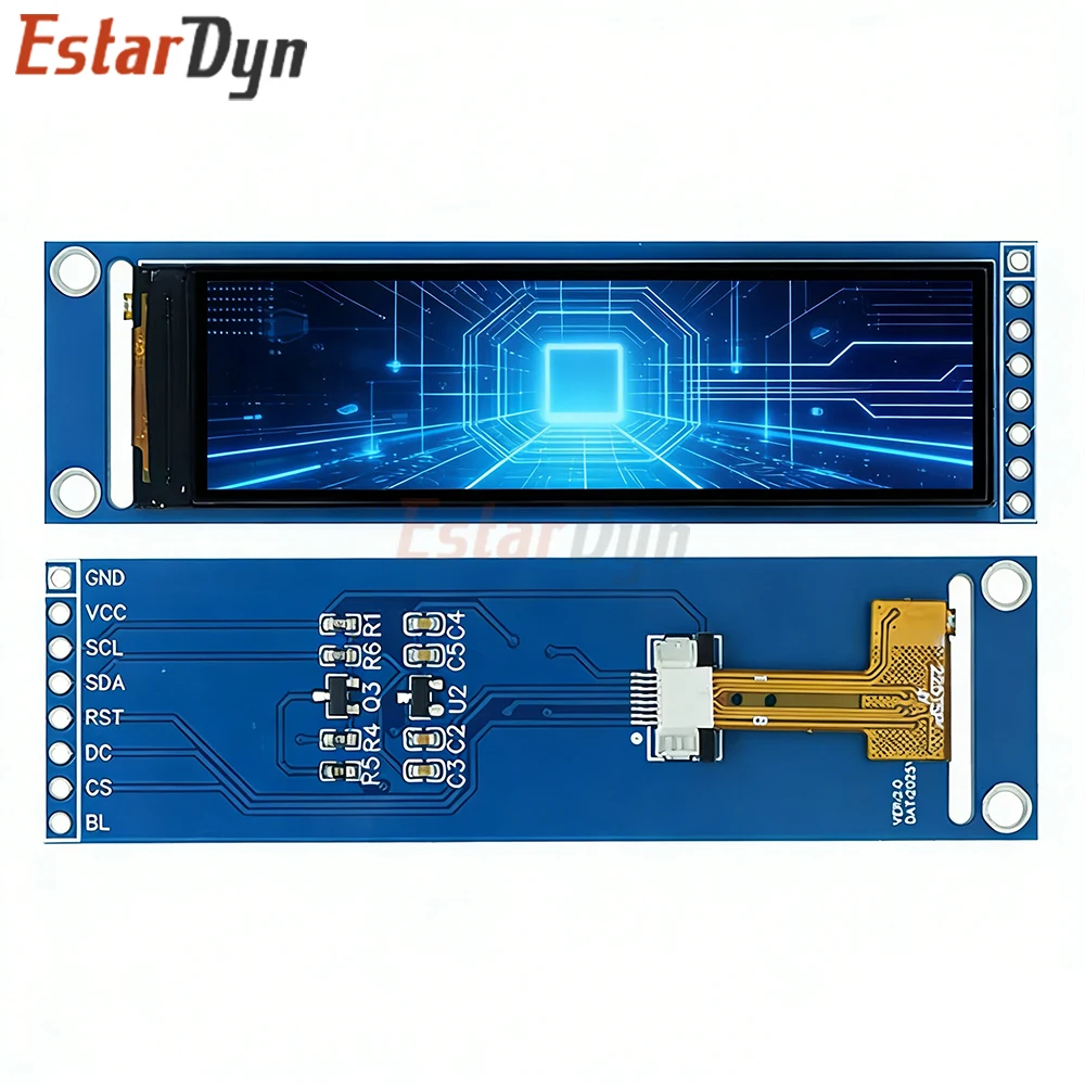 2.25 Inch TFT LCD Module 76x284, ST7789 Driver SPI Interface Full View Color Screen for DIY