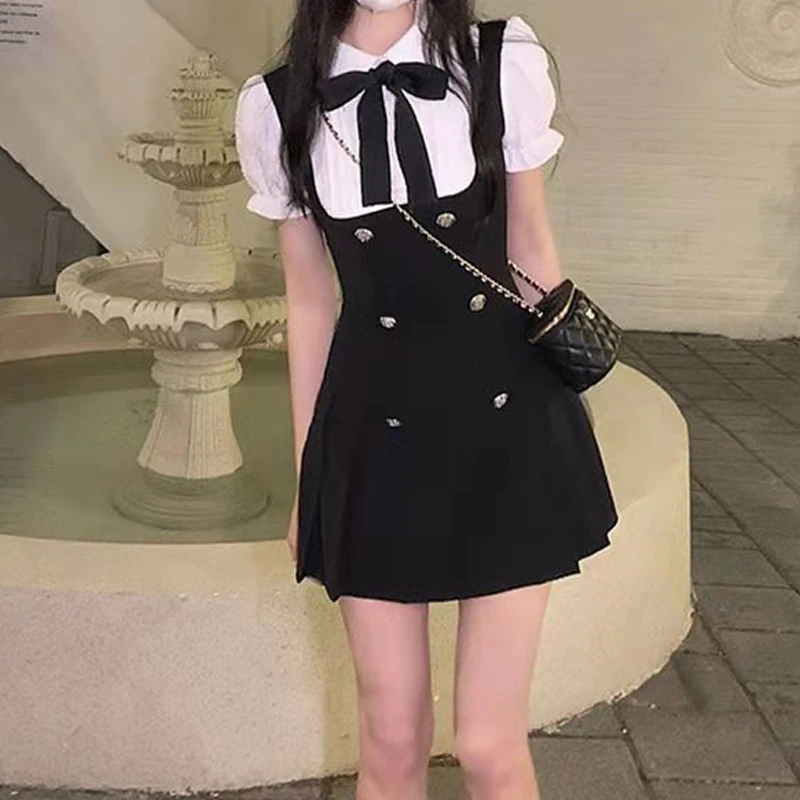 ワンピース KASHIKO Puff Preppy Mini Dress Black 카시코 Puff Preppy Mini Dress Black s | 브랜드 중고거래