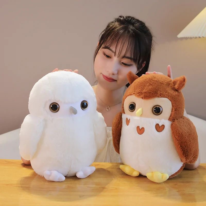 

30/40cm Cartoon Couple Owl Plush Toy Cute Stuffed Animals Birds Throw Pillow Kawaii Soft Kids Babys Toys for Girls Boys Gifts