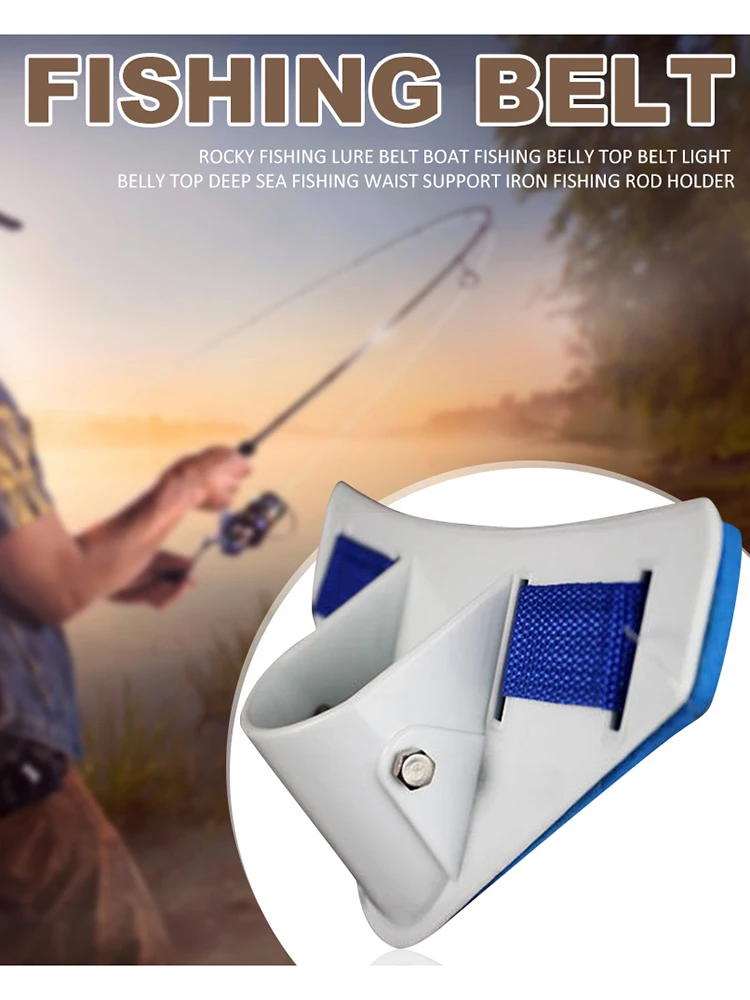 Soporte Cinturón Caña Pesca | Aleación Aluminio | Cinturón Lucha Pesca | Con Cuerda | Para Pescadores