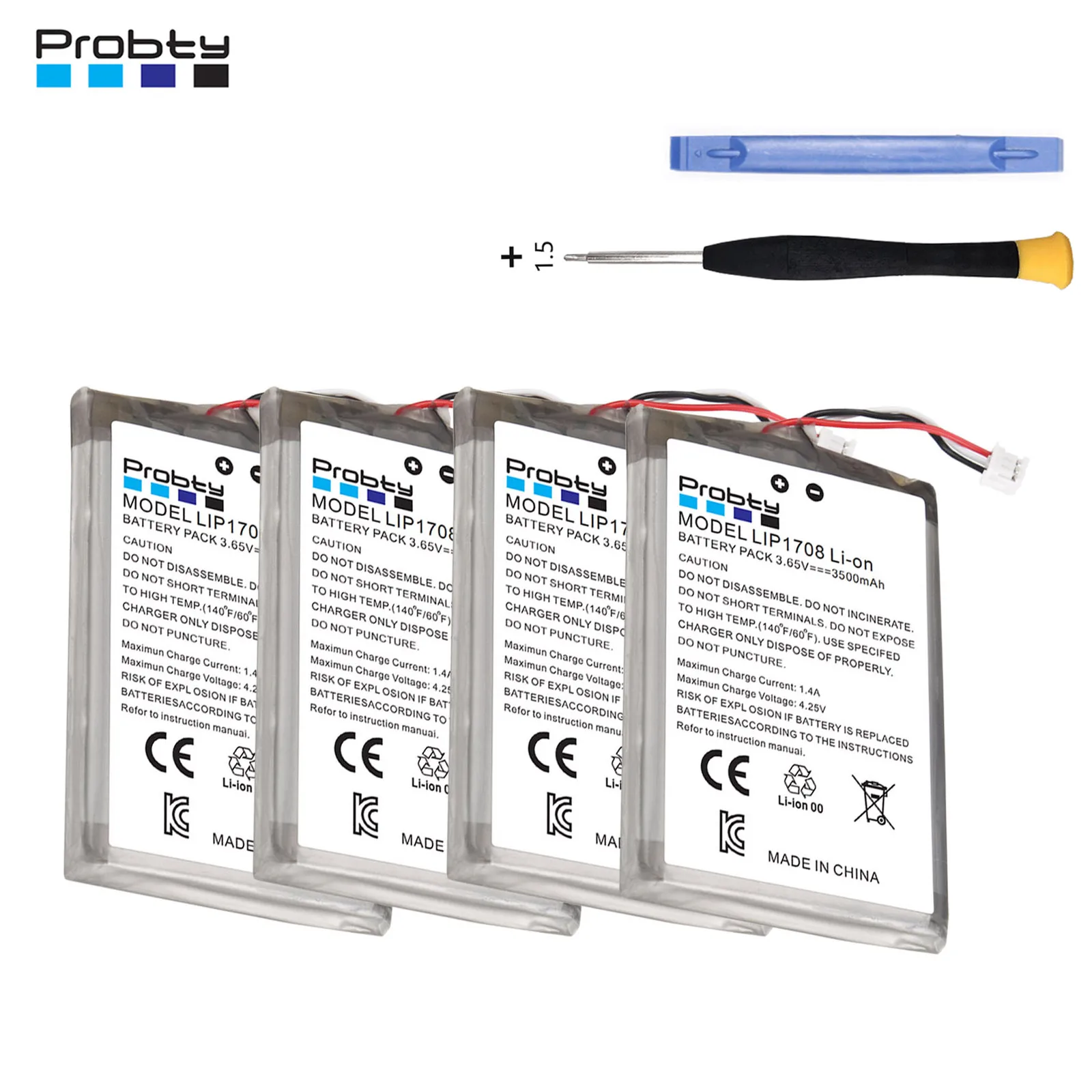 Bateria Original do Probty 3500mah Lip1708 para o Controlador Ps5 de Sony Bateria Recarregável para o Controlador do Jogo de Dualsense
