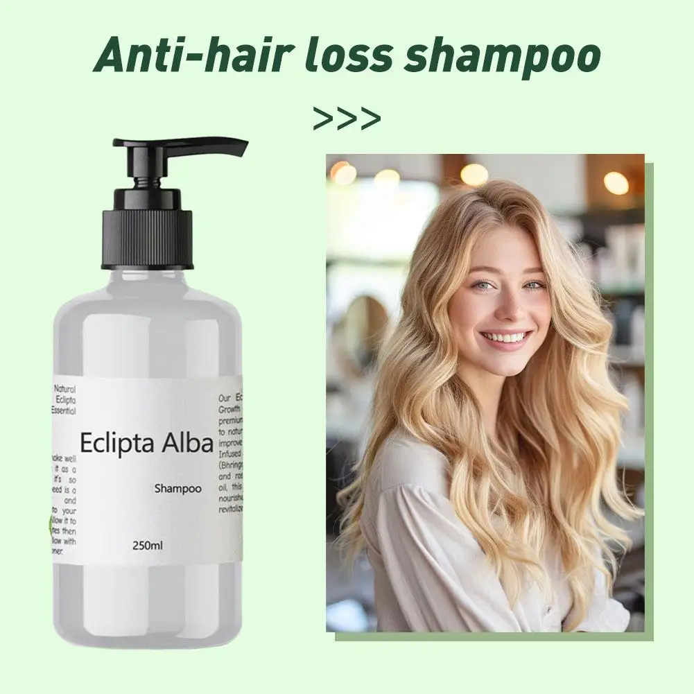 Eclipta Alba Shampoo Deep Cleaning Anti-Dandruff Fluffy Damaged Hair Shampoo Products Frizz Repair Care G9C6
