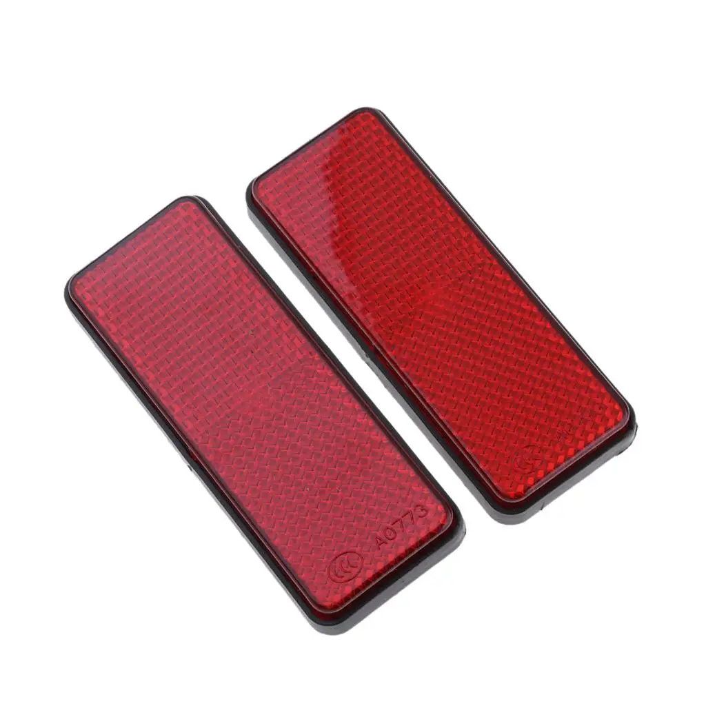 Motorcycle Reflector motorcycle reflector 2pcs Rectangle Reflective Motorcycle Motorbike ATV Scooter Dirt Bike Moped 4 Wheeler Exterior Accessories