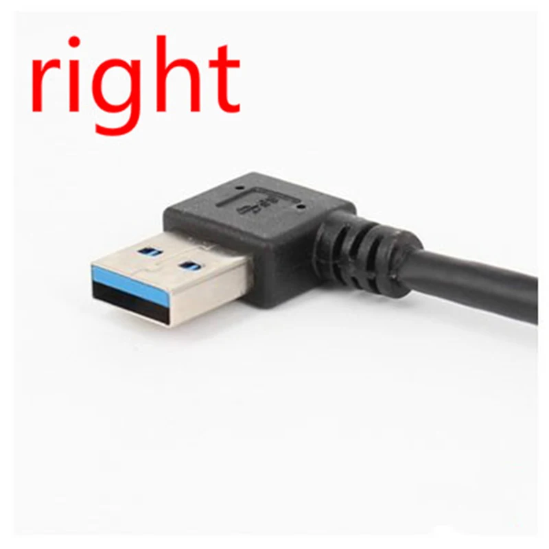 USB 3.0 Angled Extension Cable - A Male to A Female 90-Degree Adapter Cord