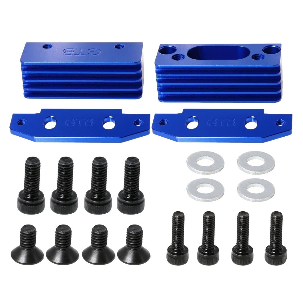 GPM Kyosho Mini Inferno Aggiornamento Parti Aluminium Servo Mount with Screws & Shims (for Hitec Servo) - 1Pc Set Blue