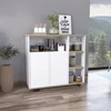 Light Oak and White 4 Shelf Kitchen Island Storage Organizer 1