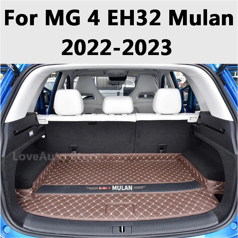 

Для MG 4 MG4 EH32 Mulan 2022 2023 автомобильный кожаный коврик для багажника поднос для багажника задний багажник коврик для груза защитный коврик аксессуары
