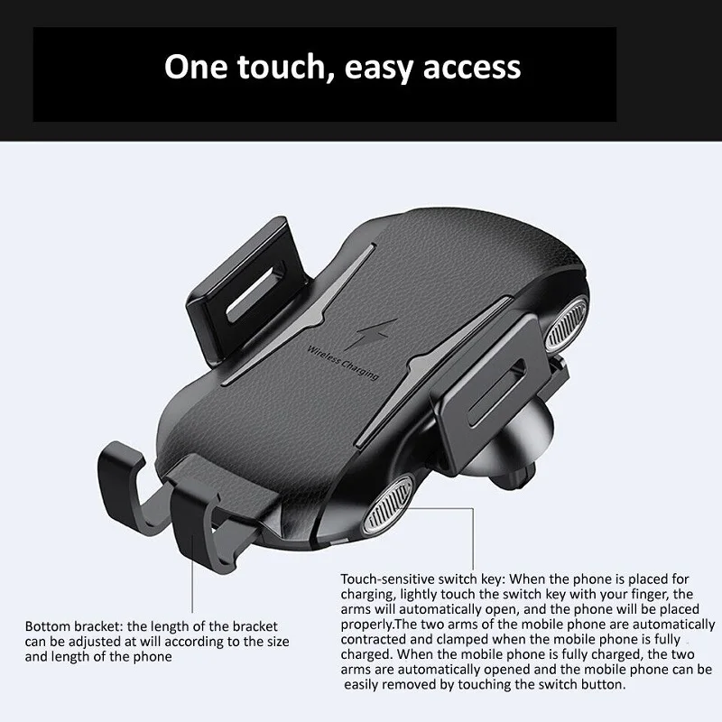 Auto Clamping Car Wireless Charger Holder For Samsung Galaxy S22 S20 S21 S23 Ultra Plus 5G Air Vent