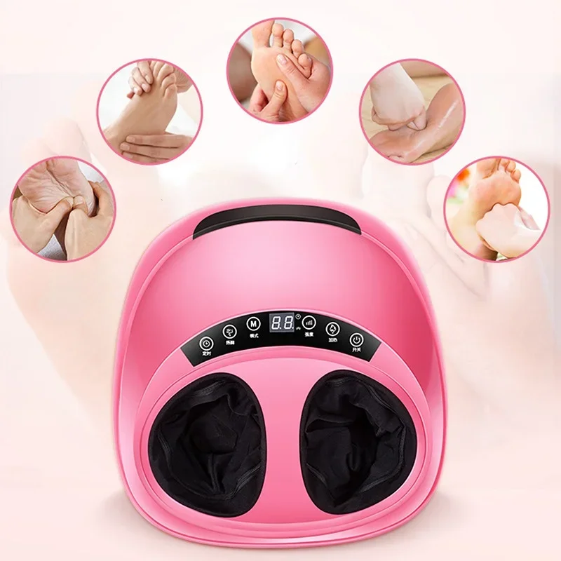 New 220V Electric Antistress 3D Shiatsu Kneading Air Pressure Foot Massager Infrared Foot Care Machine Heating Deep Relax