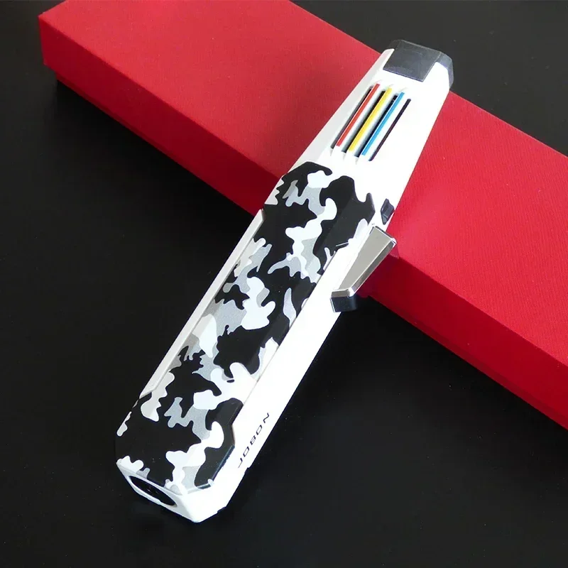 Windproof Super Big Flame Torch Lighter Outdoor Camping BBQ Kitchen Lighter Refillable Butane Lighter Men's Tools No Box No Gas 6