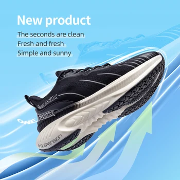ONEMIX New Cushioning Running Shoes For Men Suitable Heavy Runners Lace Up Sports Women Non-slip Outdoor Athletic Male Sneakers 5