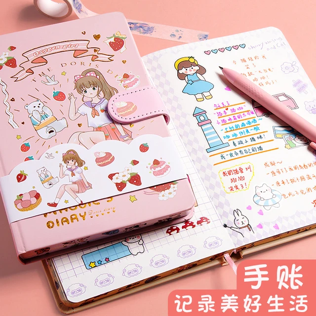 Kawaii Cute Colored Page Notebook And Journal A5 Diy Handbook