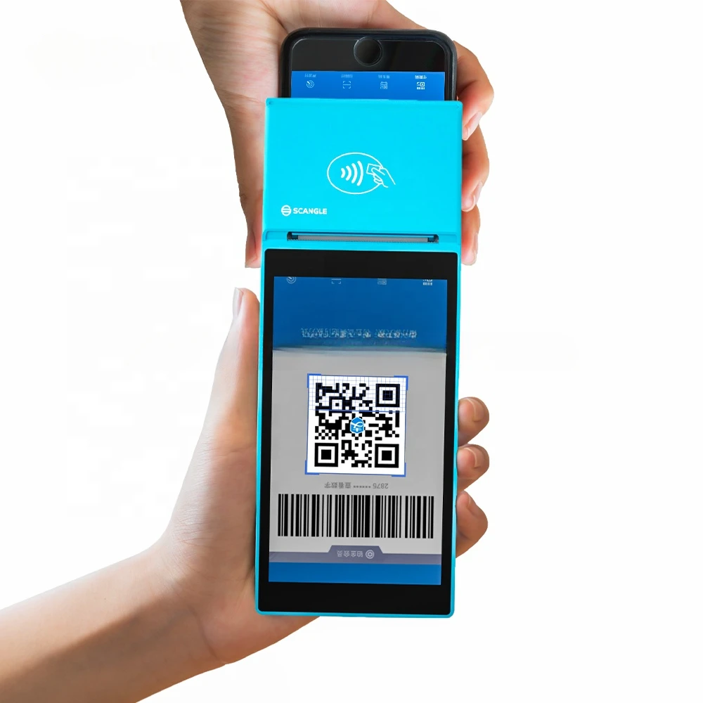 Sistema Pos Scangle Sp01 Con Nfc Per Sumup Terminale Bt Da 5.5 Pollici Pos Portatile Wifi Android Pdas Pos Con Lettore Nfc Stampante Da 58Mm