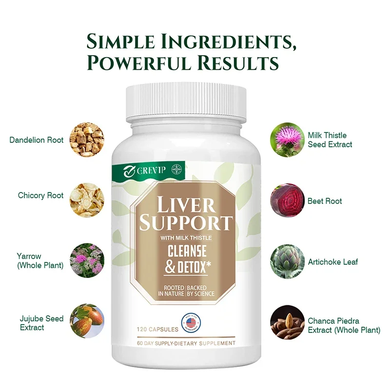 Liver Support-Liver Cleanse Detox & Repair Formula with Milk Thistle, Turmeric, Dandelion Root & Artichoke Extracts