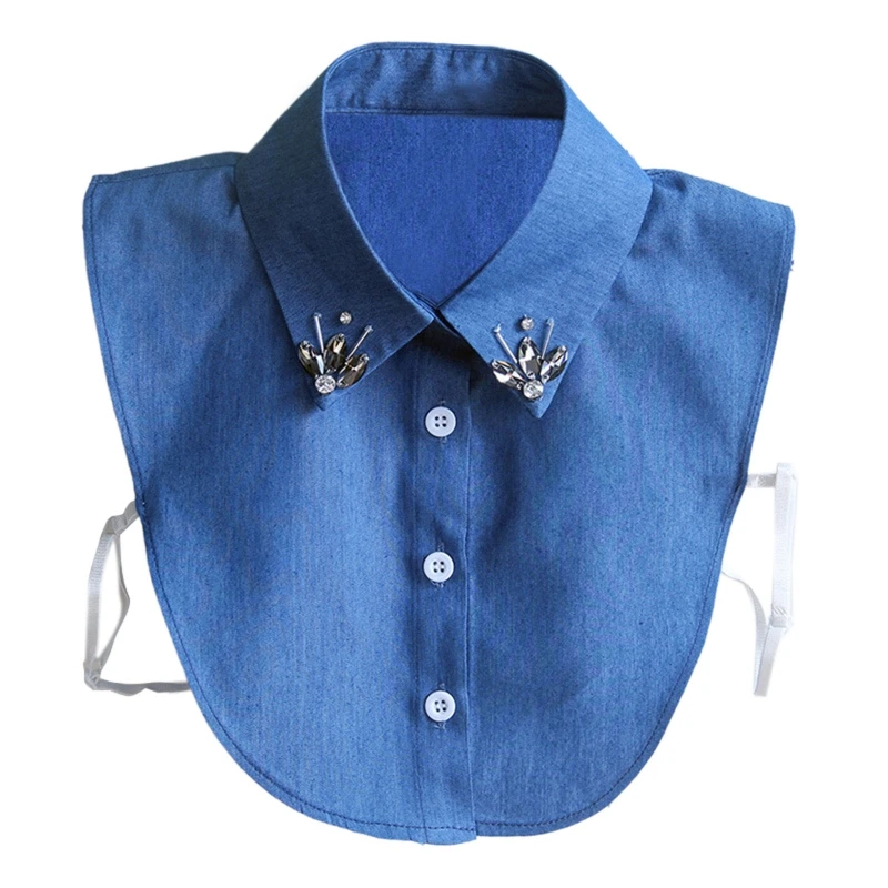 

Fashion Cotton Fake Collar for Shirt Detachable Collars Women Shirt Lapel Blouse Top