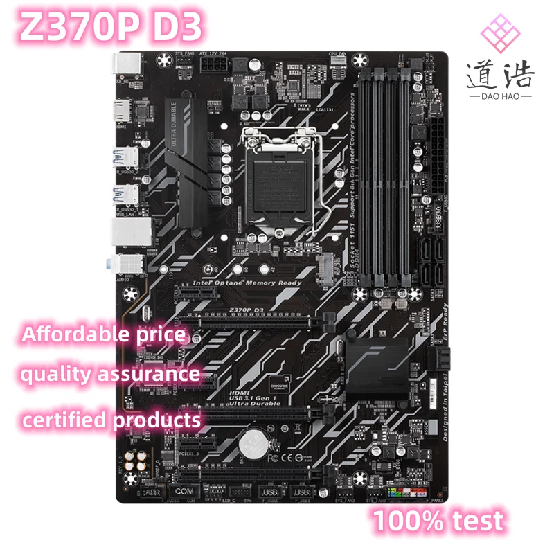 For-Gigabyte-Z370P-D3-Motherboard-64GB-HDMI-M-2-USB3-1-USB2-0-LGA-1151 ...
