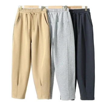 Boys Casual Pants Spring Autumn 2025 New Loose Daily Sportswear Teen School Kids Trousers Elastic Waist Child Pants 4-12 Years