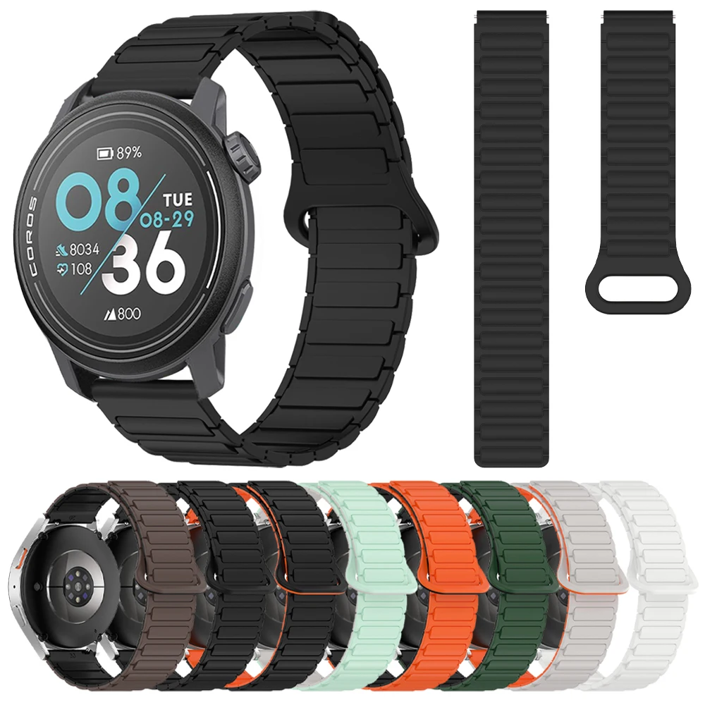 Enhanced Sport Magnetic Loop Band - Premium Silicone Strap, Adjustable Fit Bracelet, Multiple Sizes Available