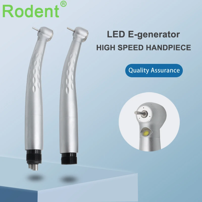 

Dental Triple Water Spray LED E-generator High Speed Handpiece Push Button Air Turbine Handpiece 2holes 4holes