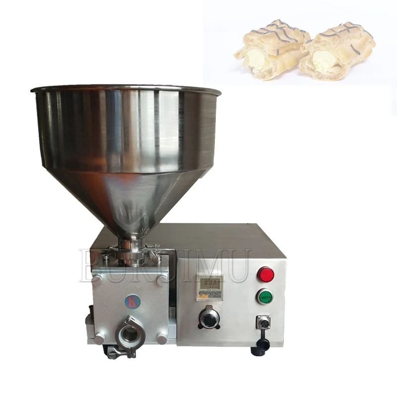 

Stainless Steel Automatic Donut Bread Cake Jam Cheese Cream Filling Injection Machine For Puff Churros