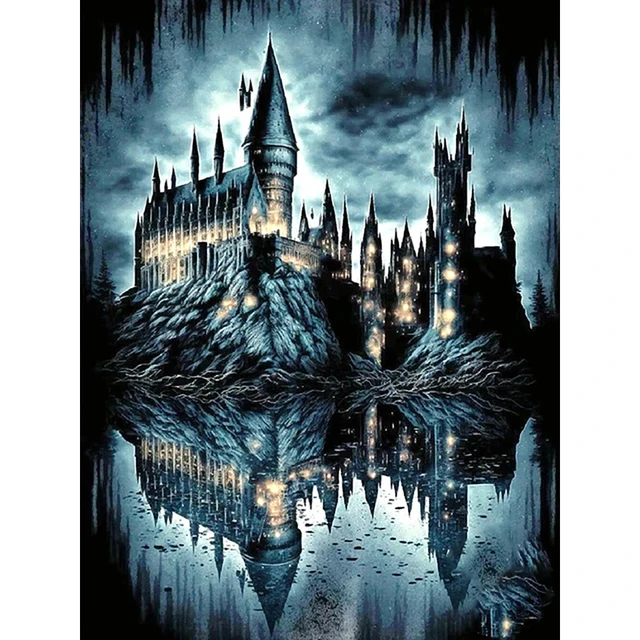 Diamond Painting Harry Potter Hogwarts  Harry Potter Hogwarts Castle  Painting - 5d - Aliexpress