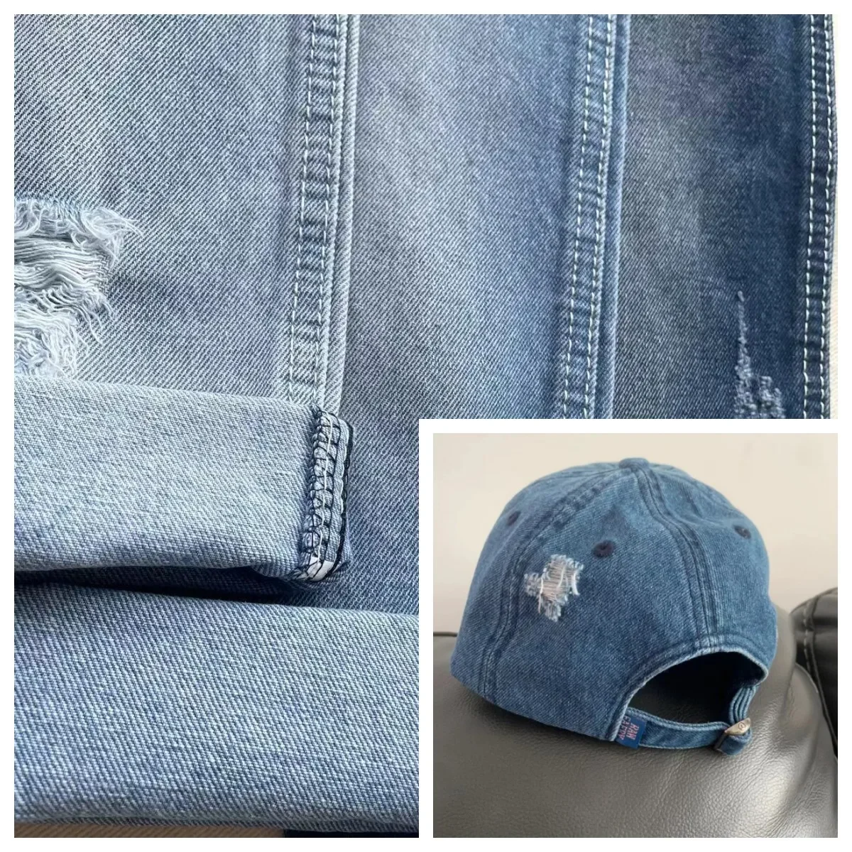 12-Ounce Washless Denim Fabric for Shoes Bags Wear-Resistant Mining Steel Workwear Denim Material from Mainland China