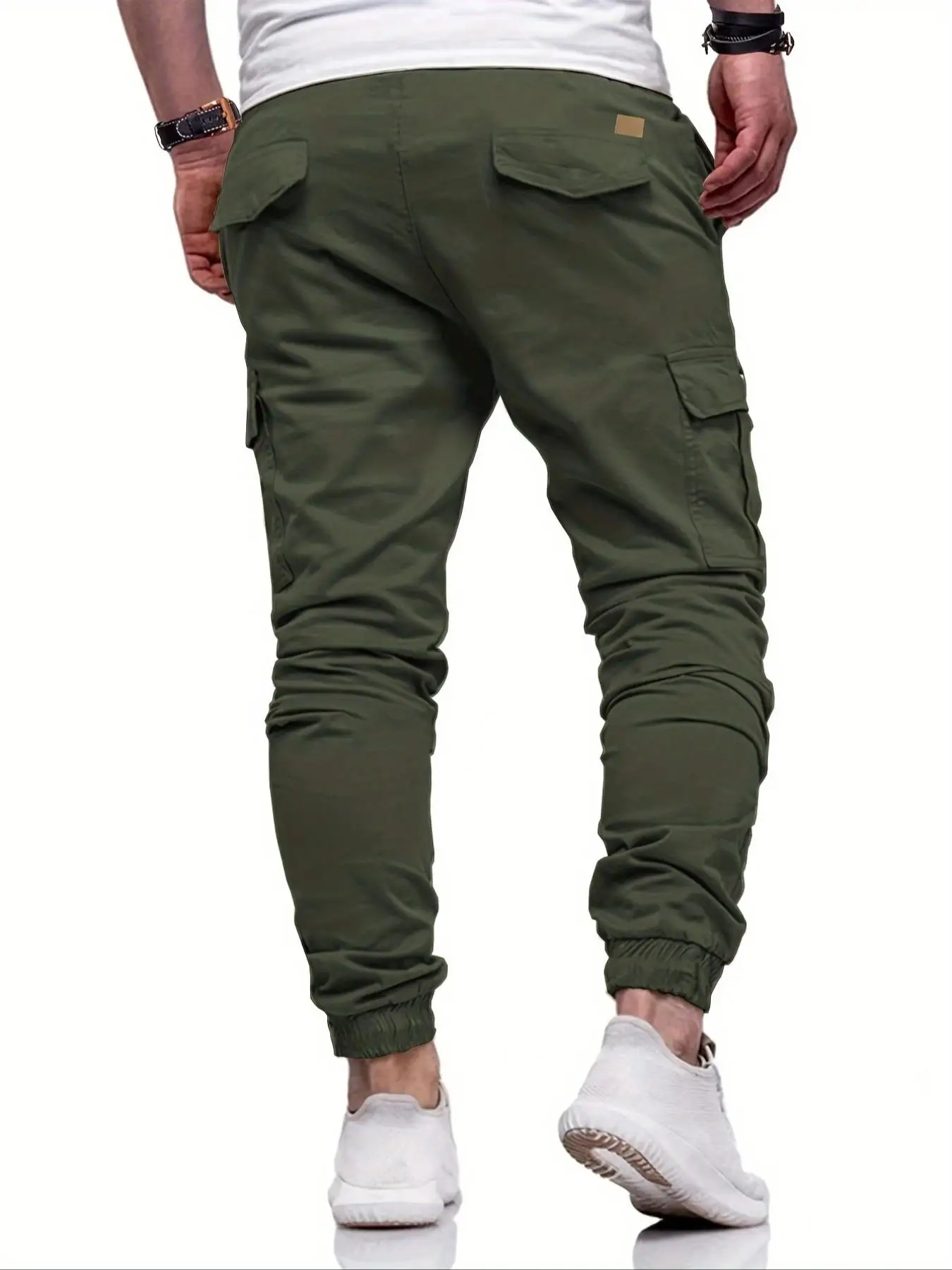 Herren Casual Jogginghose mit Kordelzug Cargo Wanderhose Outdoor Twill Trainingshose – Detail 13