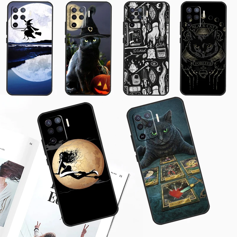 Witchcraft Halloween Dark Witch Cat Phone Case