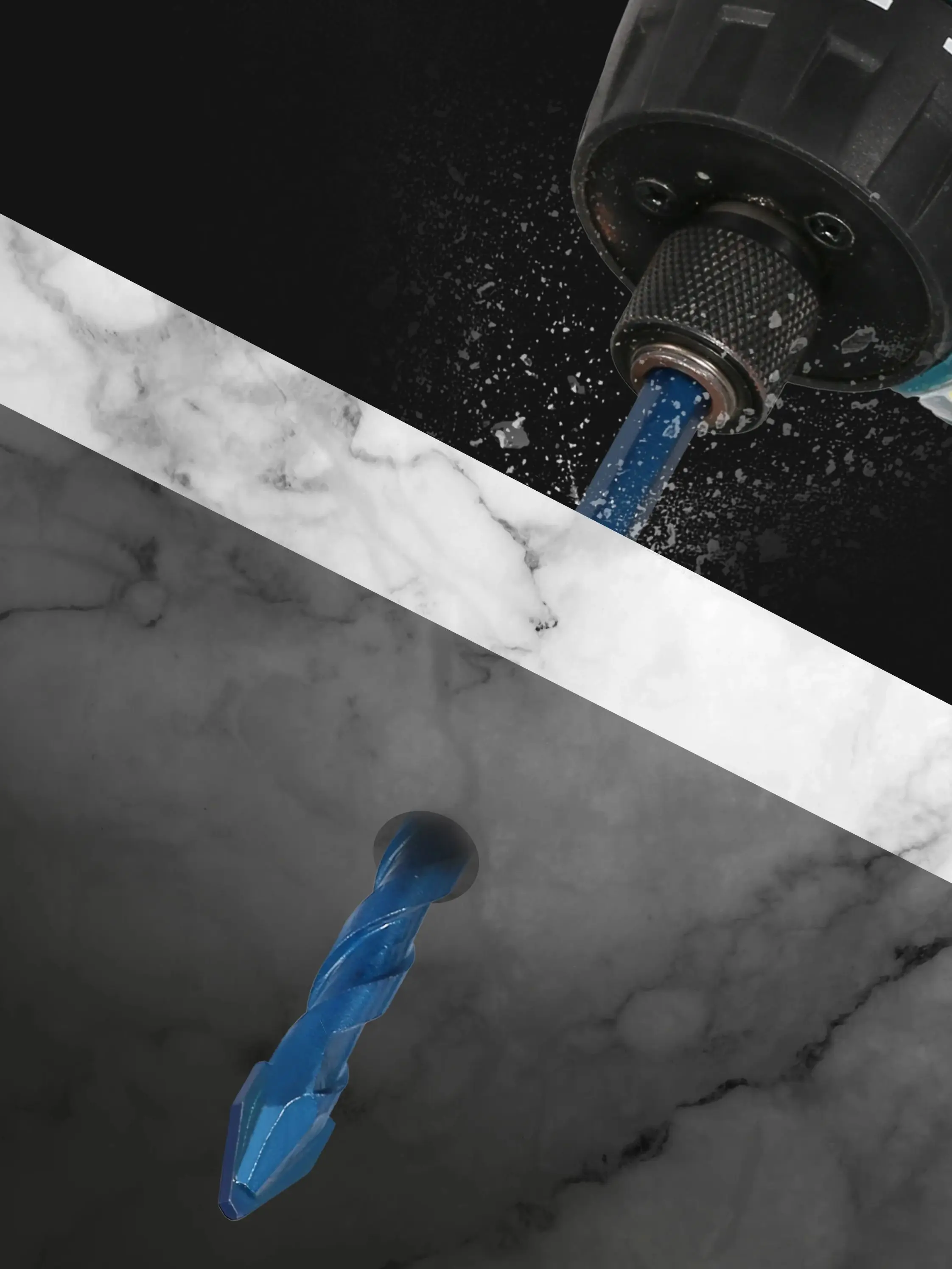 5/6/8/10/12mm Fliesen Hohe Härte Exzentrische Bohrer Präzision Bohren Keramik Glas wand Beton Sechskantschaft Bohren Werkzeug – Detail 3