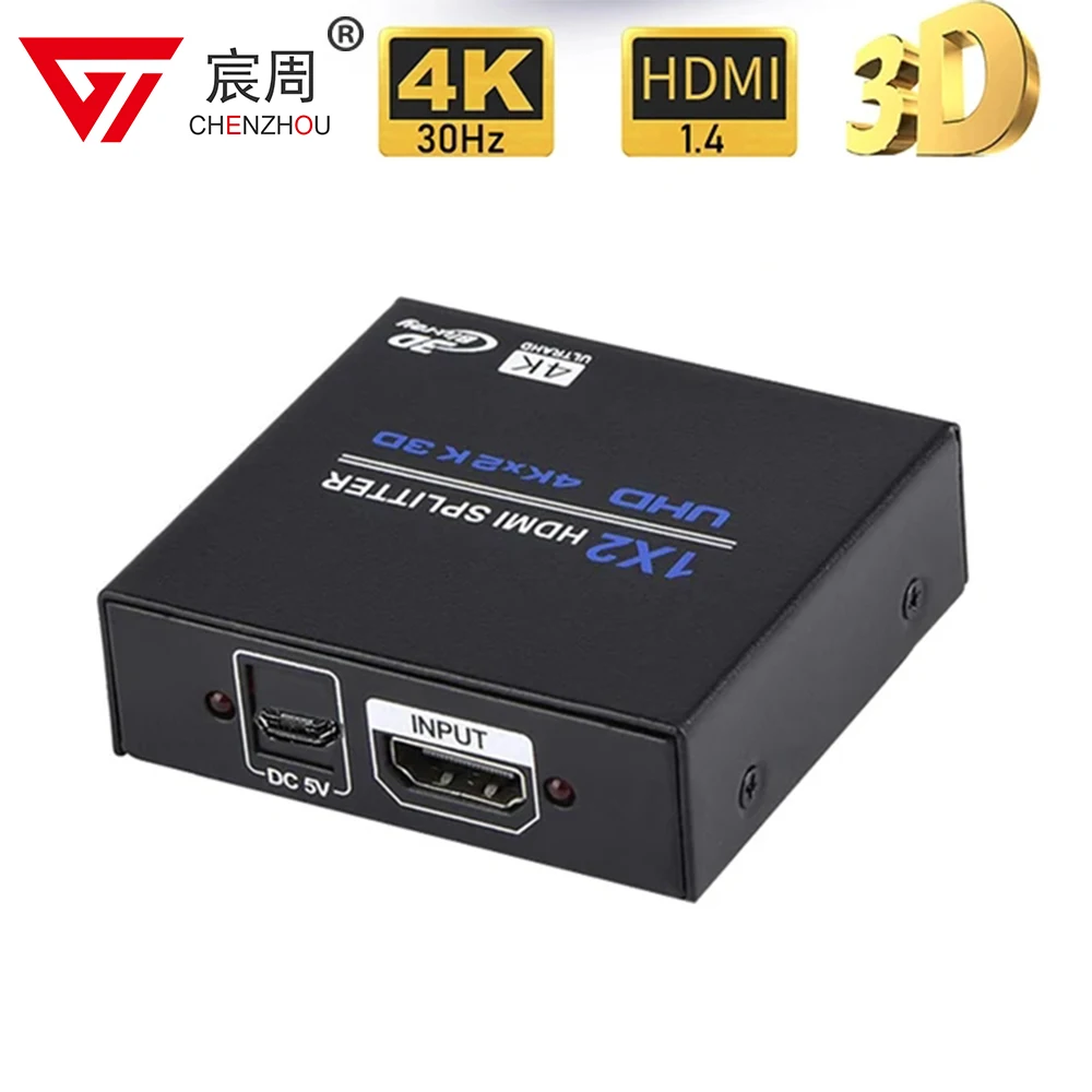 Splitter Hdmi 4K 1 X4 Splitter Distributore Hdmi 1 In 2 Out Amplificatore Hdmi Splitter Video 4K 30Hz Hdcp 1.4 Per Ps4 Xbox Hdtv