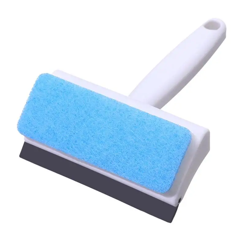 

2 In 1 Dual-use Sponge Cleaning Brush With Holes Household Wall Scraping And Washing Tool For Car Glass Sliding Door And Shower