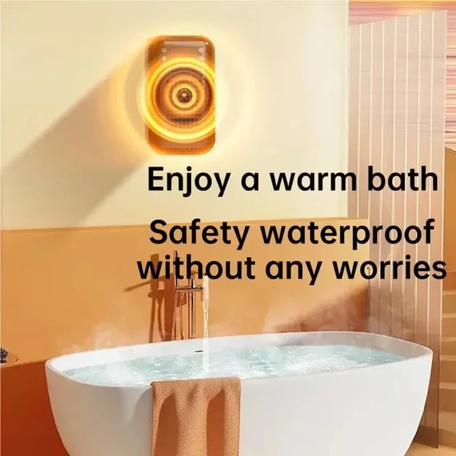 Wall Outlet Heater Plug-in Portable Household Electric Warmer Small Bathroom Heating Fans Home Heater with Remote Control 2