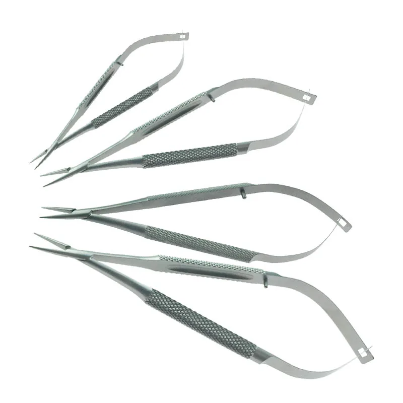 

Стоматологический прямой/изогнутый держатель иглы, нержавеющая сталь, круглая ручка, удерживающий Пинцет 12,5/14/16/18 см, инструменты для глазной хирургии, 1 шт.