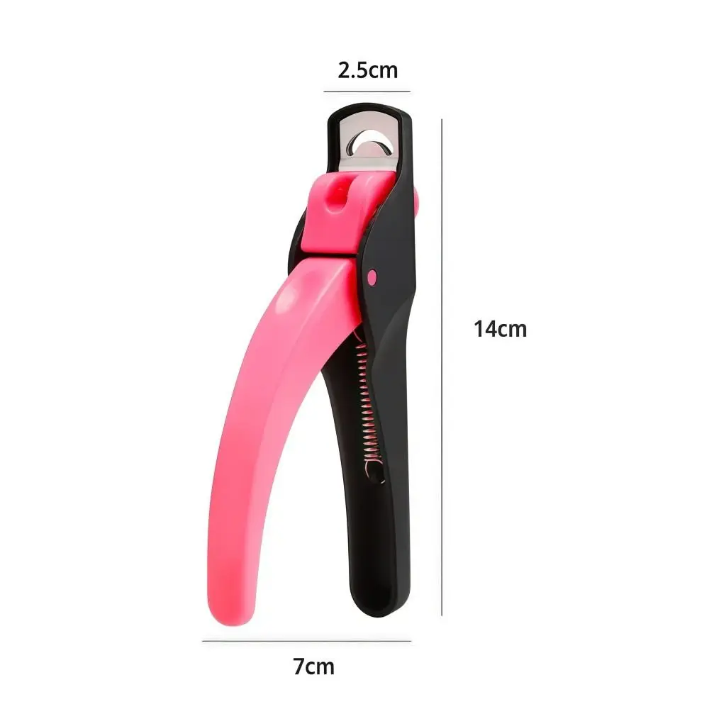 Built-in Nail Buffer U-shaped Fake Nail Clippers Splash Protection Adjustable Acrylic Fake Nail Clippers Rounded Edges