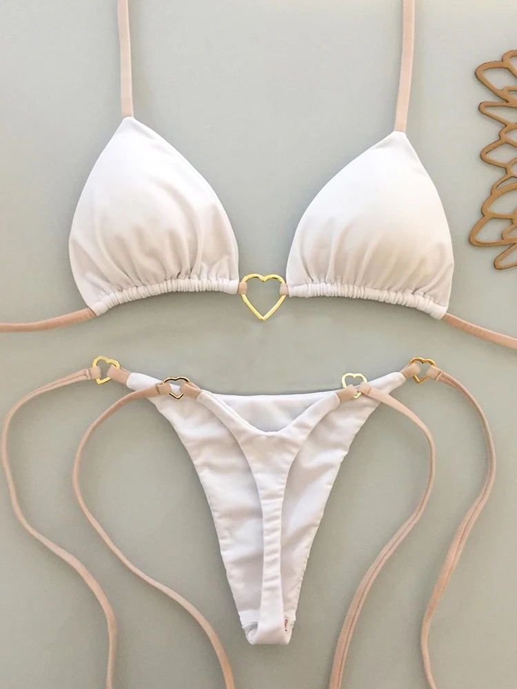Sexy Low Waisted Bikini Set Swimsuit Female Swimwear Women Solid Red Strappy Beachwear Bathing Suits Brazilian biquini bikini set bikini swimsuit women swimwear