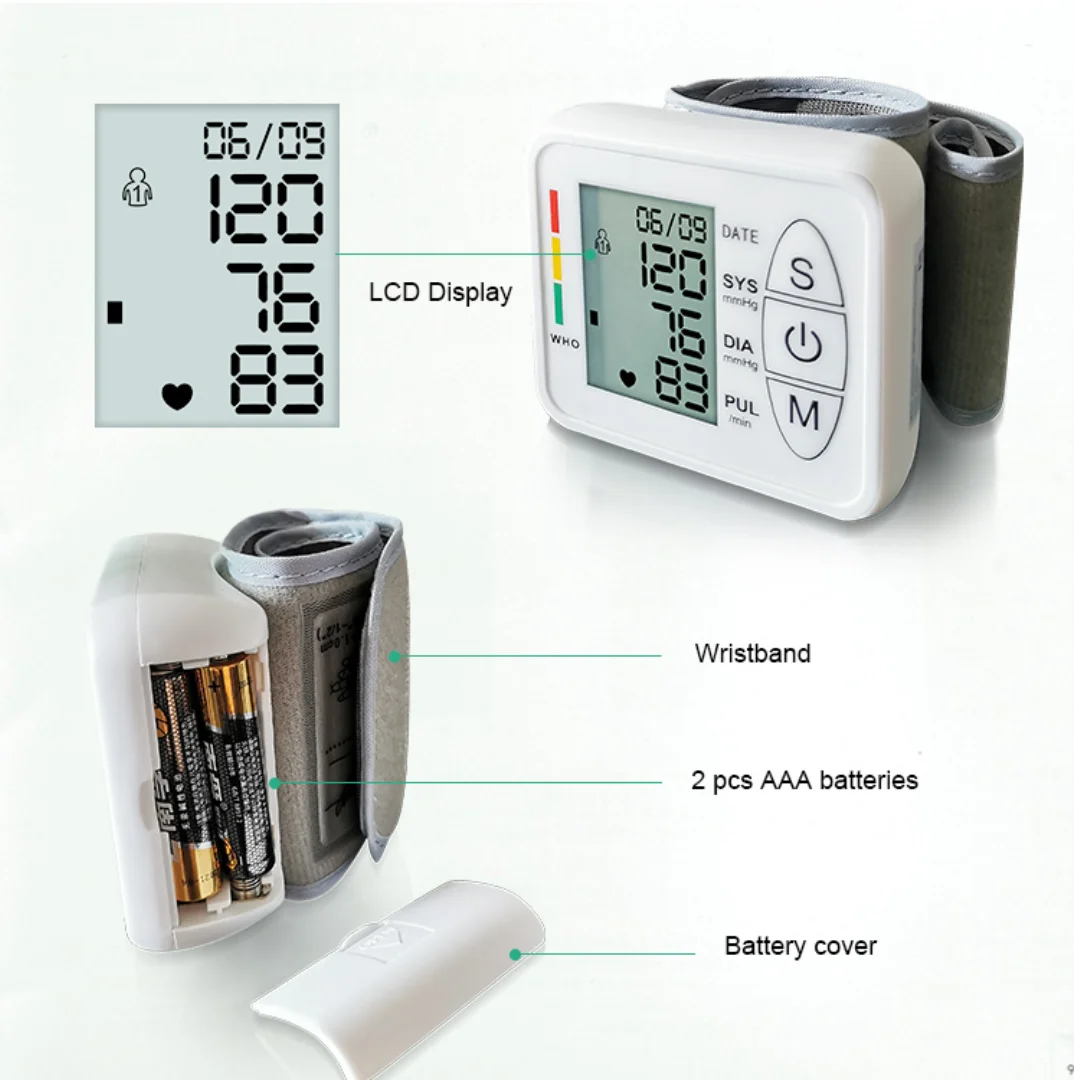 REALBLAD Manufacturer High Quality Portable Sphygmomanometer Fully Automatic Wrist Type Digital Blood Pressure