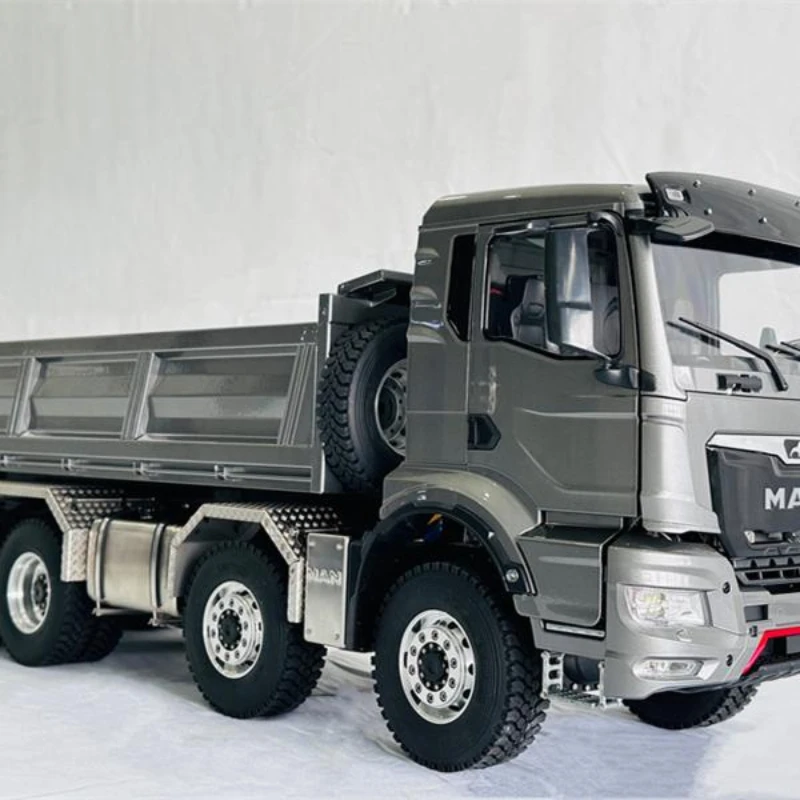 RC Truck 1/14 8×8 MAN-TGS Hydraulic Remote Control Dump Truck Model with PL18EV Remote Control Engineering Vehicle Toys for Boys 3
