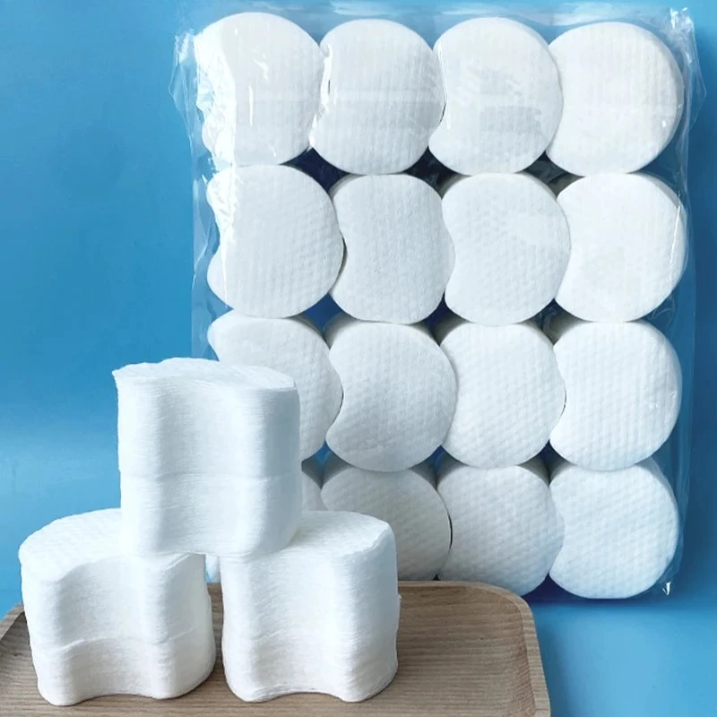 일회용 메이크업 코튼 패드 1200pcs 소프트 펄 노치 디자인 페이셜 클리닝 와..