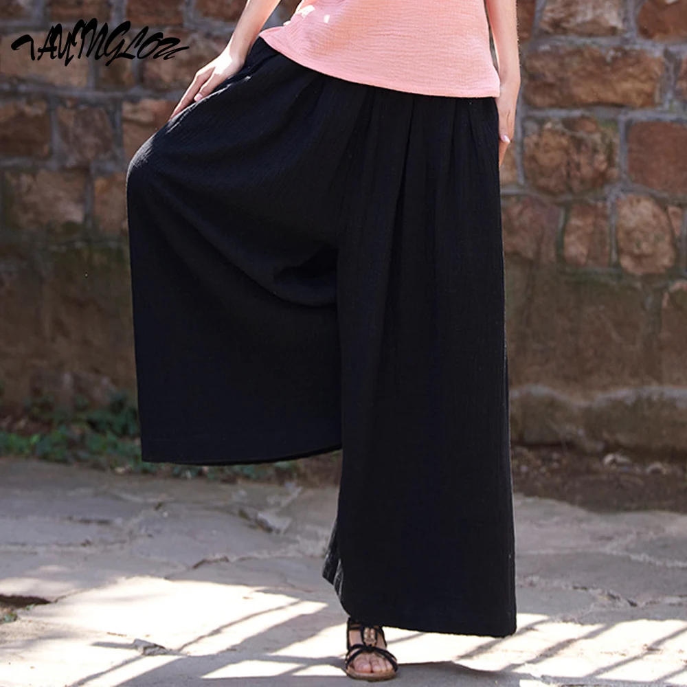 

Pants For Women 2023 Autumn And Winter Cotton Linen Trousers Women's Soft and Comfortable Women's Wide Leg Yoga Long Skirt Pants