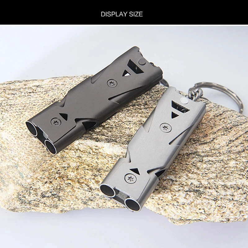 Portable Whistle 180 Db Double Tube Lifesaving Emergency SOS Safety Survival Tool Kit Outdoor Camping Equipment Referee Whistle 6