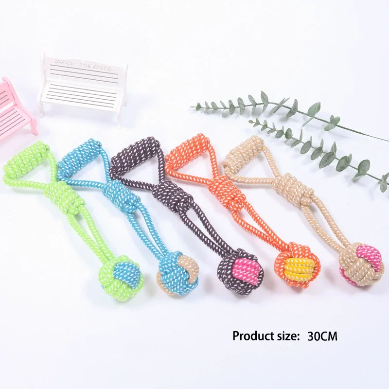 Durable Dog Chew Rope Toy Knot Ball For Small Puppies Bite Resistant Molar Teeth Cleaning Self Play Boredom Relief Pet Supplies Sed57de313ecc447f96be752d2fc8e6adV