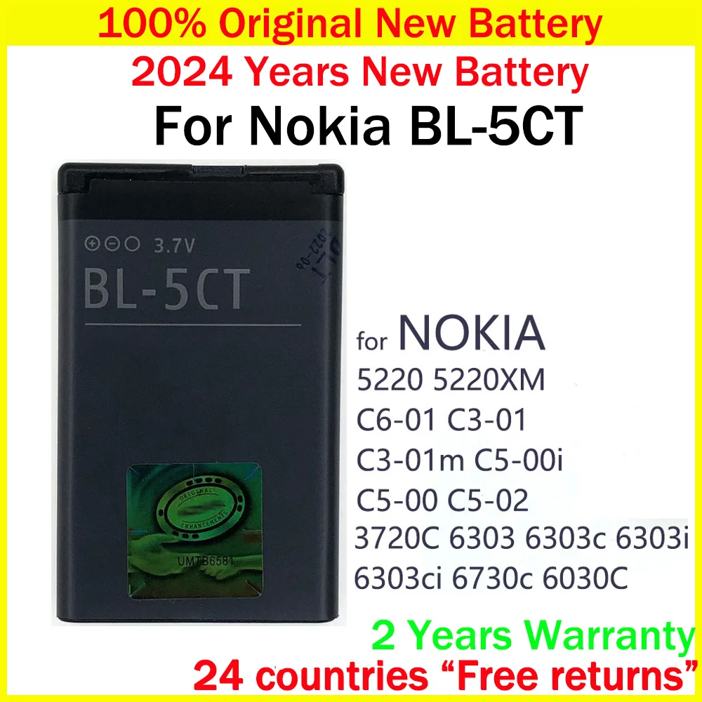 Batteria Originale NOKIA BL-5CT | Ricambio Per Nokia 3720 Classic | Lunga Durata E Affidabilità