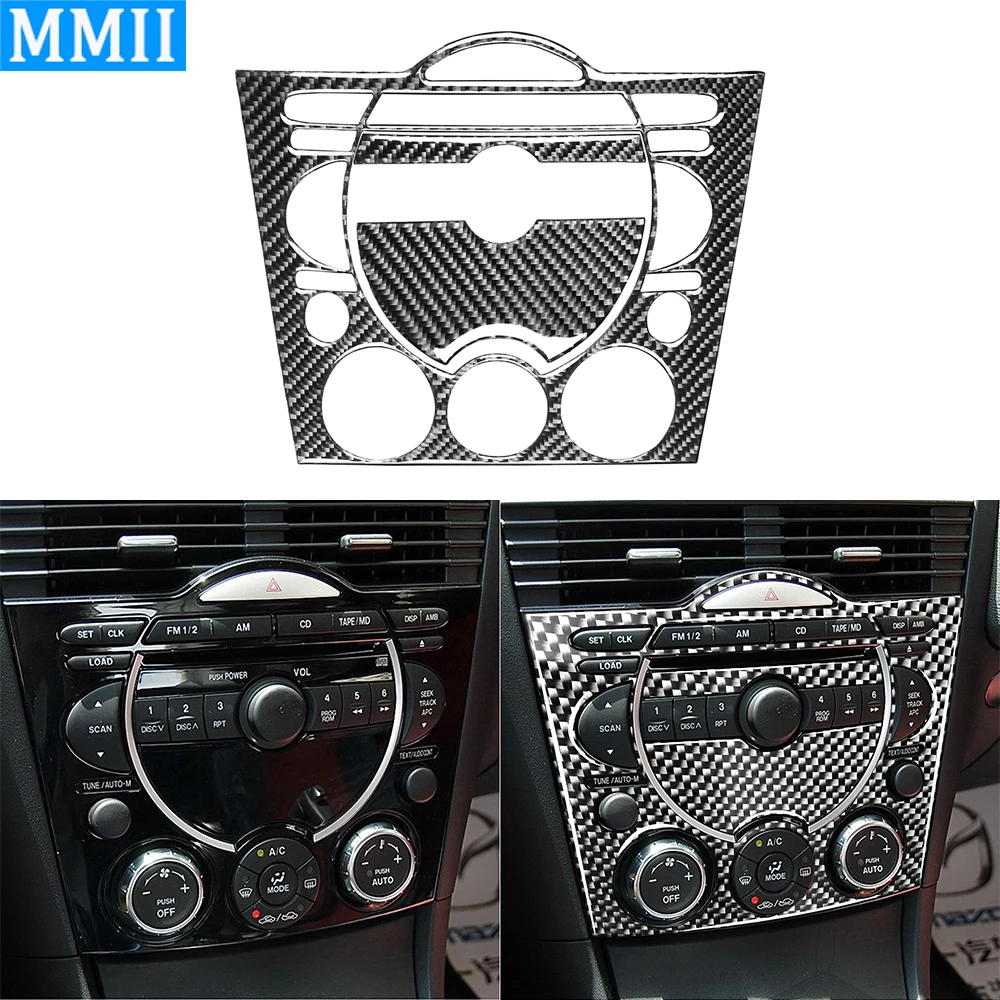 For Mazda RX8 RX 8 JM1FE 2004 08 Carbon Fiber Central Control