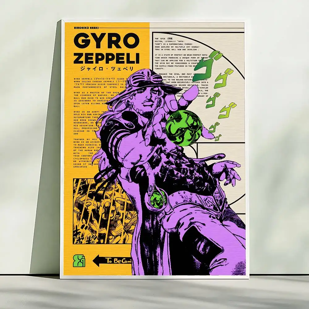 JoJo's Bizarre Adventure Retro HD Wall Art Poster Set