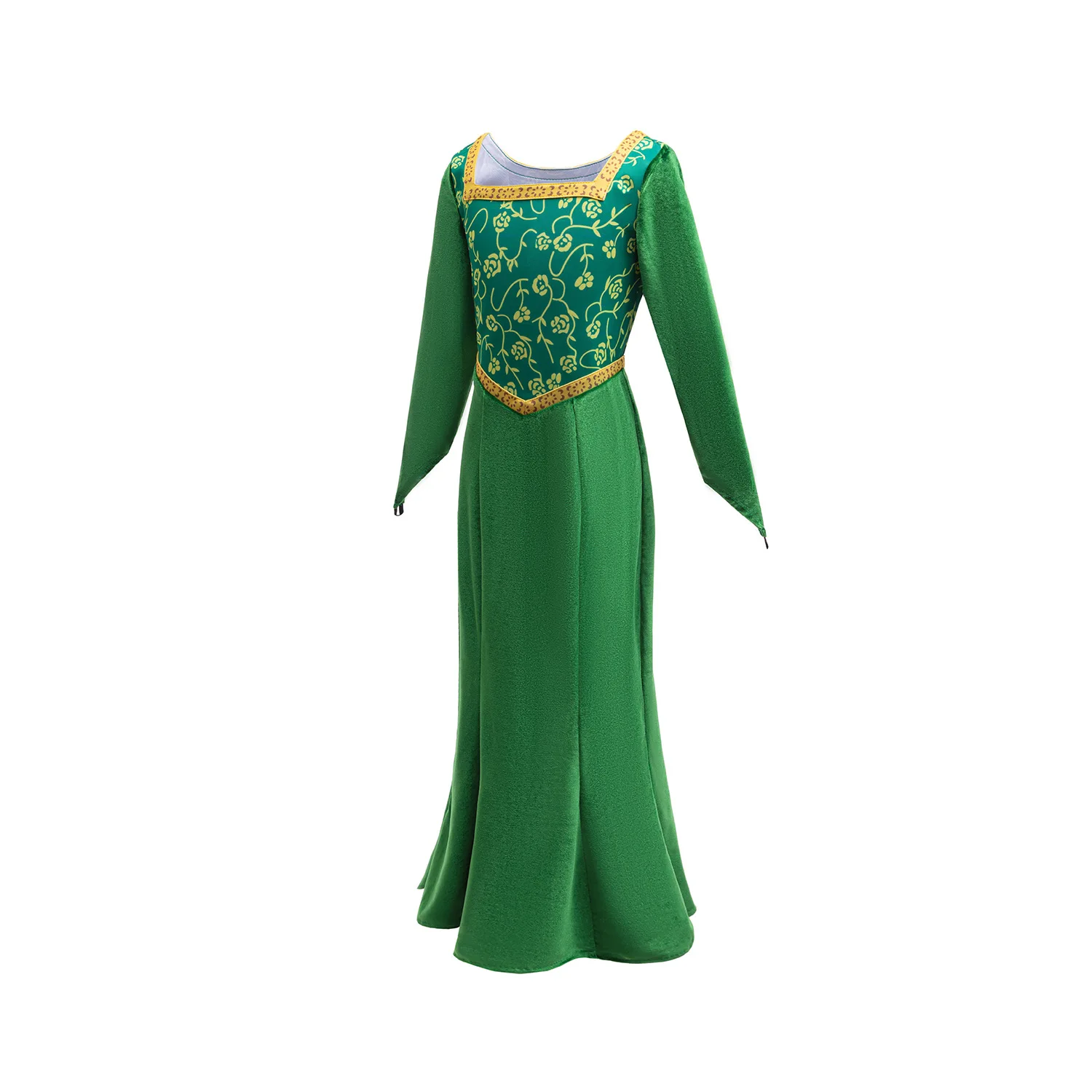 Fiona Green Princess Dress Kids Floral Green Princess Party Elegant Dress  Halloween Fantasy Party Set Kids Autumn Long Frocks - AliExpress 1501