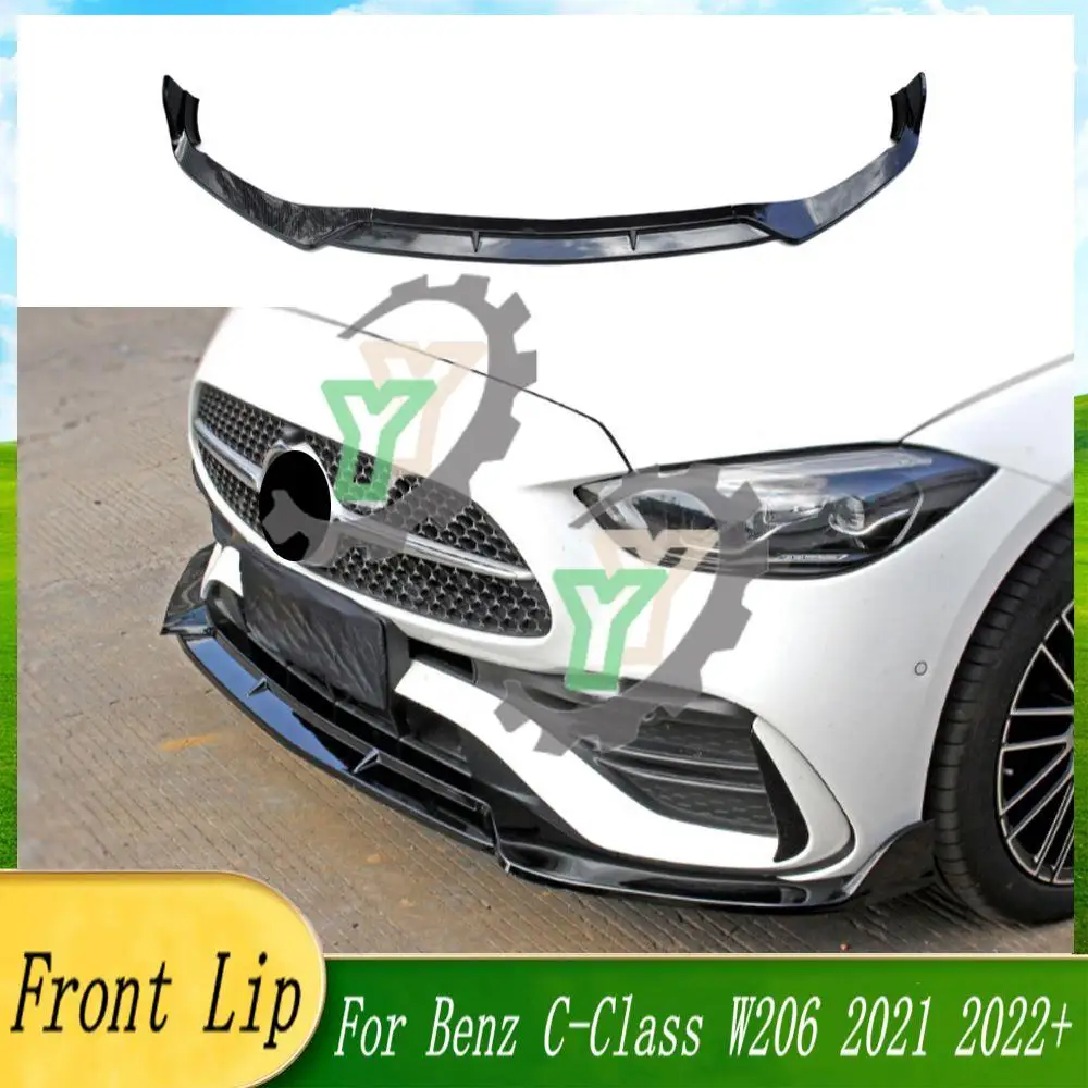 

Car Front Bumper Lip Spoiler Splitter Diffuser Detachable Body Kit Cover Guard For Mercedes Benz C-class W206/S206 2021 2022+