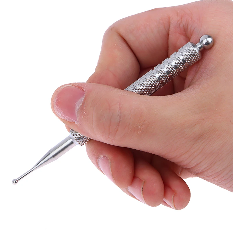 Facial Reflexology Massage Tool Retractable Acupuncture Pen Double Headed Spring Ear Care Tool Point Probe Pen Massager for Face