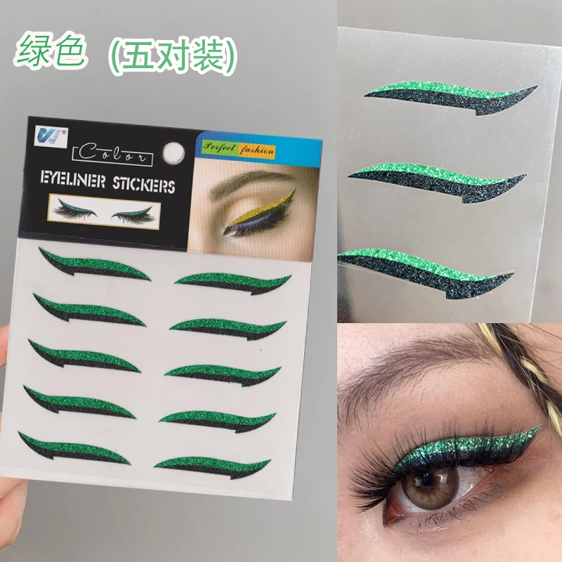 Description Picture 5 of item5 pairs of eyeliner temporary tattoos, a variety of different styles of makeup stickers, used to make naked eye shadow
