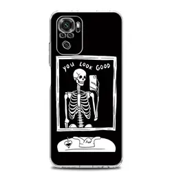 Clear Skeleton Design Phone Case - Transparent Fun Print Cover - Redmi 9A (B7)